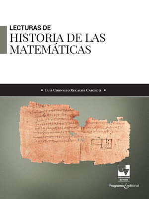 cover image of Lecturas de historia de las matemáticas